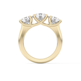 Round Three Stone Lab Grown Diamond Engagement Ring