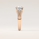 1.92 CT Round Shaped Three Stone Moissanite Engagement Ring