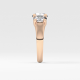 Round Three Stone Lab Grown Diamond Engagement Ring