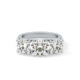 Round Three Stone Lab Grown Diamond Engagement Ring