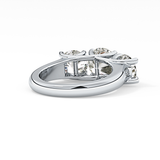 Round Three Stone Lab Grown Diamond Engagement Ring