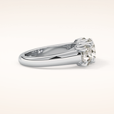 1.92 CT Round Shaped Three Stone Moissanite Engagement Ring