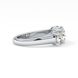 Round Three Stone Lab Grown Diamond Engagement Ring