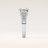 1.92 CT Round Shaped Three Stone Moissanite Engagement Ring