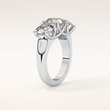 1.92 CT Round Shaped Three Stone Moissanite Engagement Ring