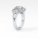 Round Three Stone Lab Grown Diamond Engagement Ring
