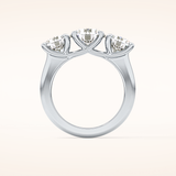 1.92 CT Round Shaped Three Stone Moissanite Engagement Ring