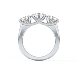 Round Three Stone Lab Grown Diamond Engagement Ring