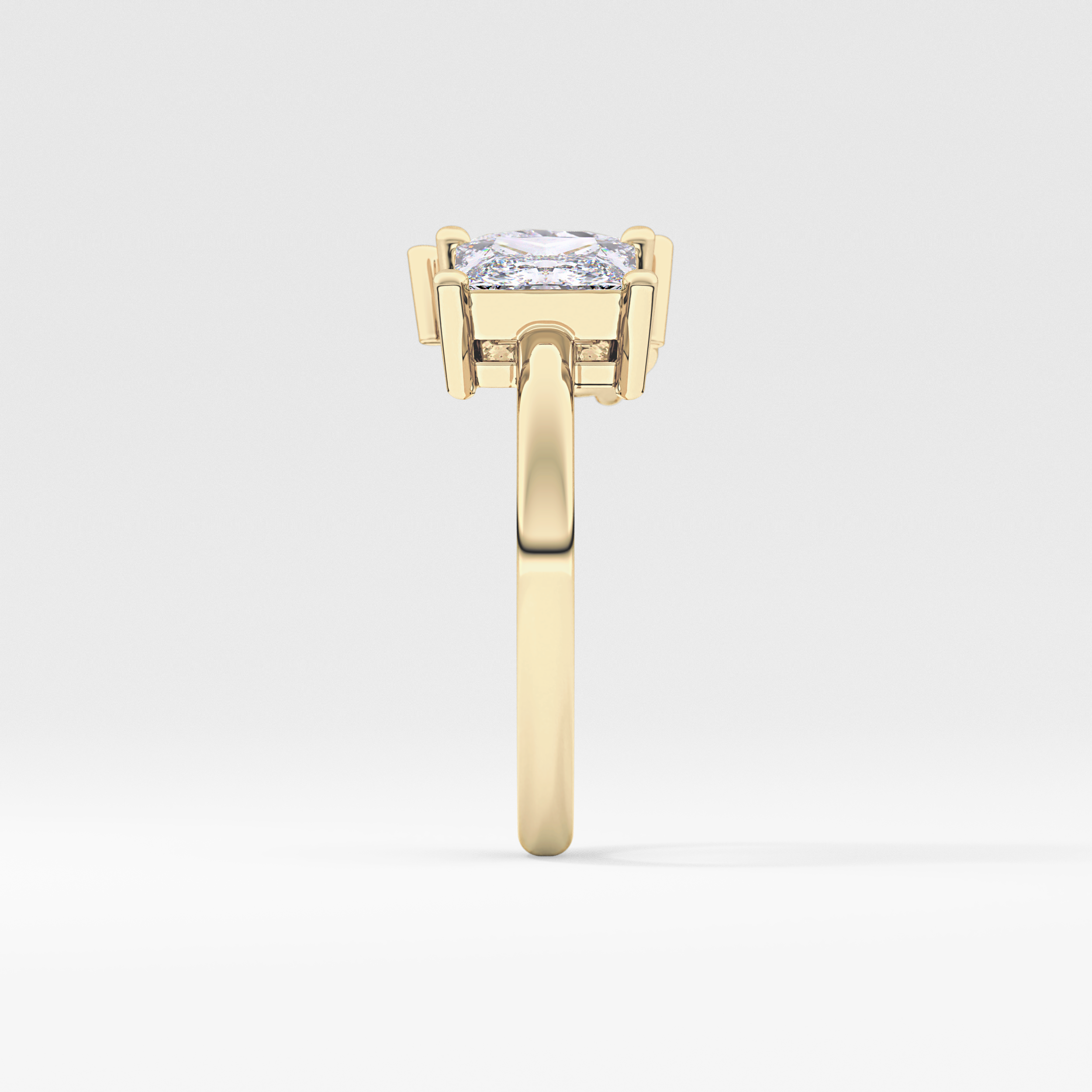Princess & Pear Toi Et Moi Lab Grown Diamond Engagement Ring