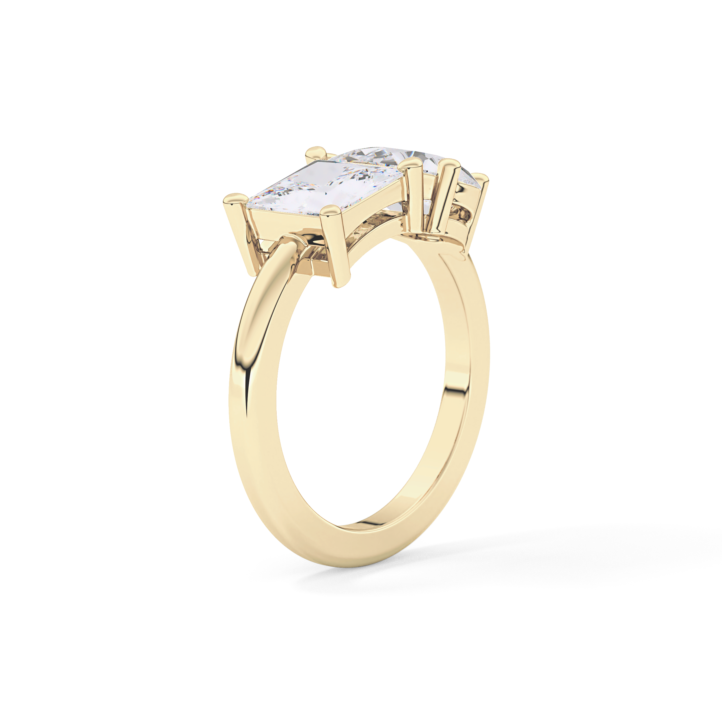 Princess & Pear Toi Et Moi Lab Grown Diamond Engagement Ring