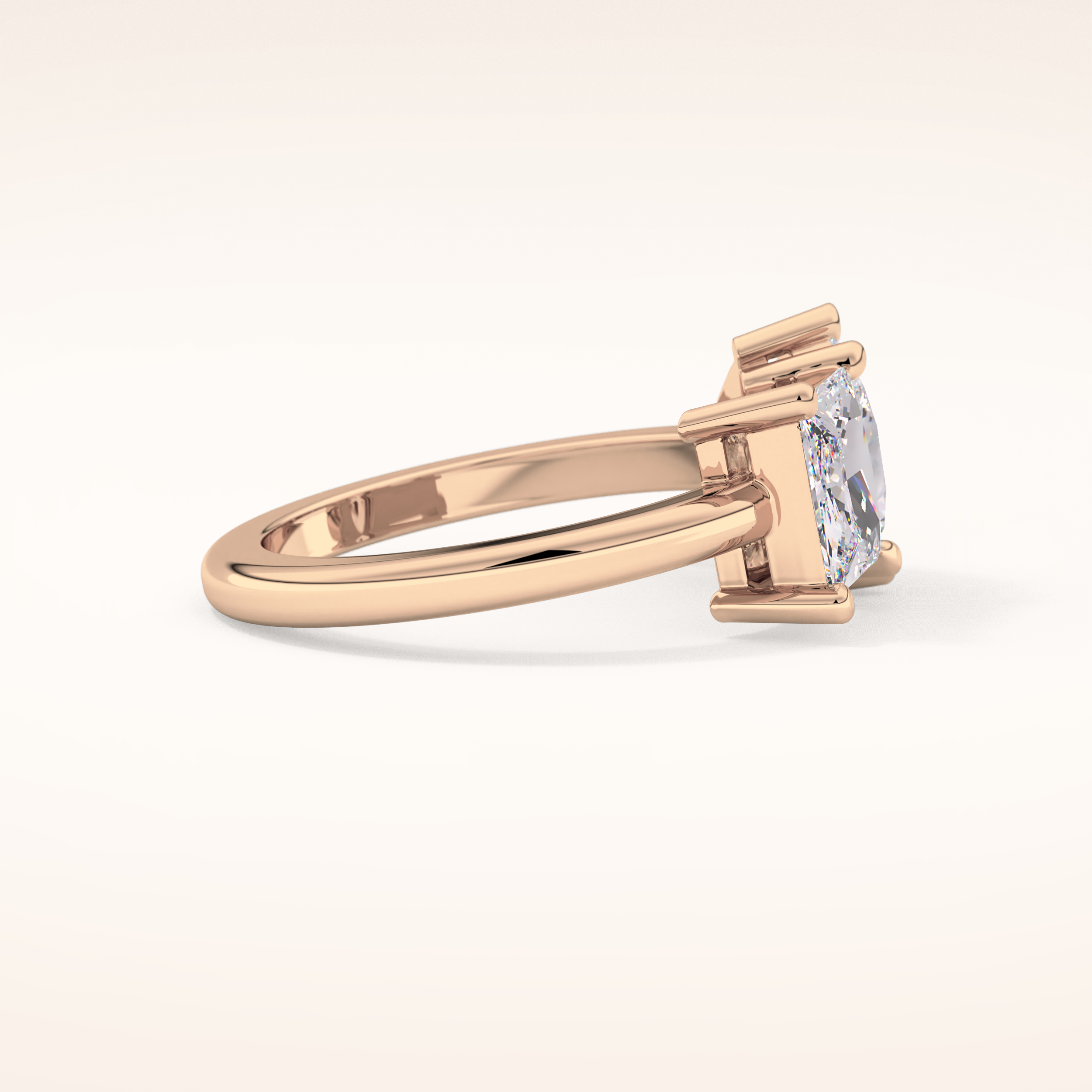 2.38 CT Pear & Princess Shaped Two Stone Moissanite Engagement Ring