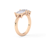 Princess & Pear Toi Et Moi Lab Grown Diamond Engagement Ring