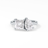 Princess & Pear Toi Et Moi Lab Grown Diamond Engagement Ring