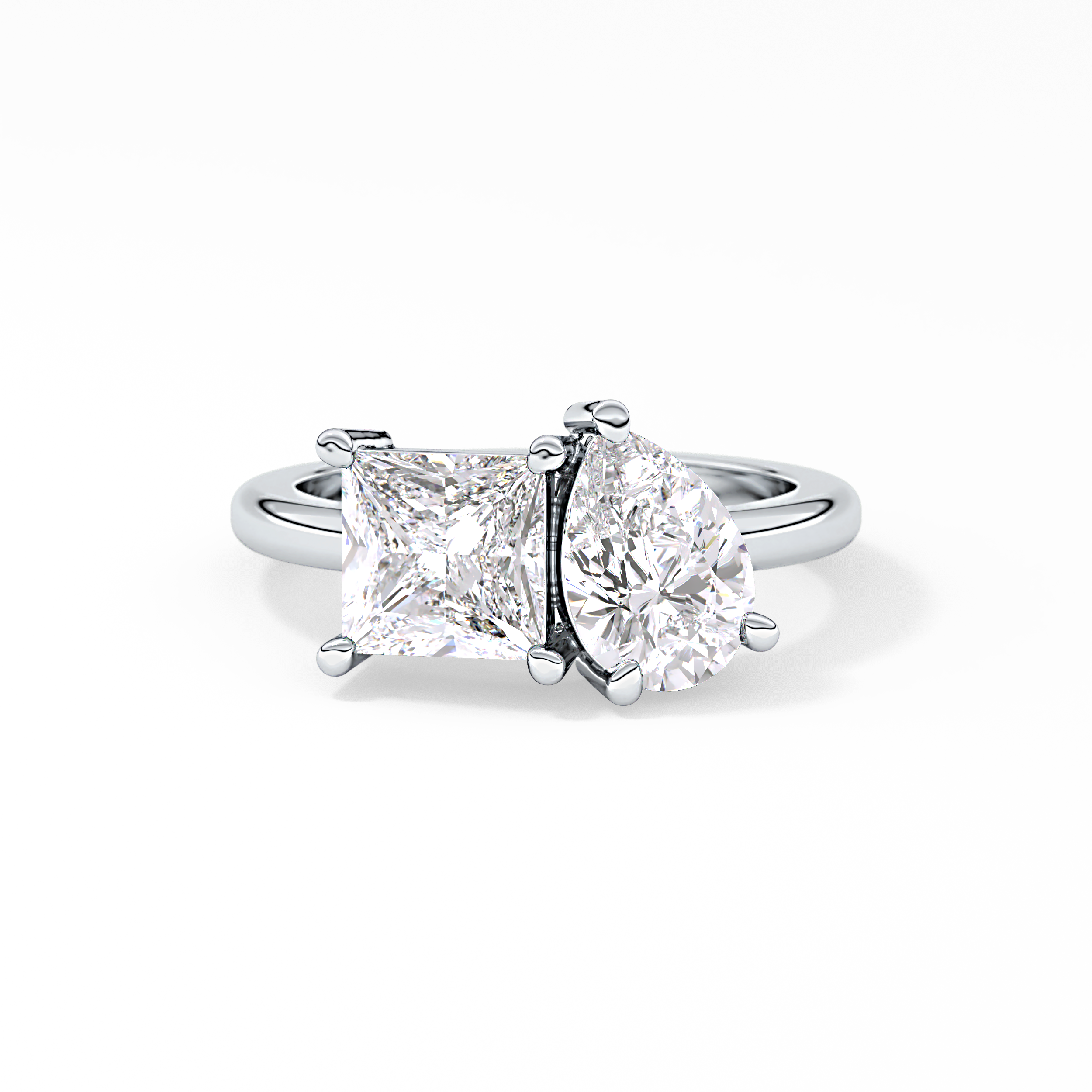Princess & Pear Toi Et Moi Lab Grown Diamond Engagement Ring