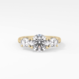 Round Three Stone Lab Grown Diamond Engagement Ring