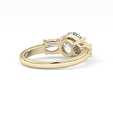 Round Three Stone Lab Grown Diamond Engagement Ring