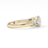 Round Three Stone Lab Grown Diamond Engagement Ring