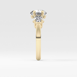 Round Three Stone Lab Grown Diamond Engagement Ring