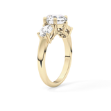 Round Three Stone Lab Grown Diamond Engagement Ring
