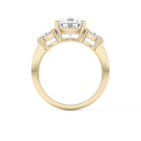 Round Three Stone Lab Grown Diamond Engagement Ring