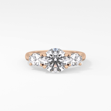 Round Three Stone Lab Grown Diamond Engagement Ring