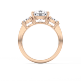 Round Three Stone Lab Grown Diamond Engagement Ring