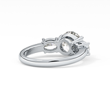 Round Three Stone Lab Grown Diamond Engagement Ring