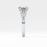 Round Three Stone Lab Grown Diamond Engagement Ring