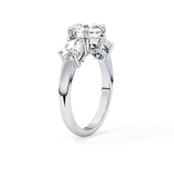 Round Three Stone Lab Grown Diamond Engagement Ring