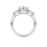 Round Three Stone Lab Grown Diamond Engagement Ring