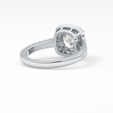 Cushion Halo & Pave Lab Grown Diamond Engagement Ring