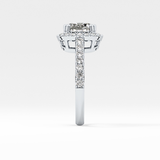 Cushion Halo & Pave Lab Grown Diamond Engagement Ring