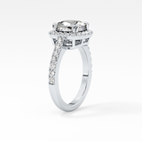Cushion Halo & Pave Lab Grown Diamond Engagement Ring