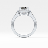 Cushion Halo & Pave Lab Grown Diamond Engagement Ring