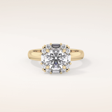 1.56 CT Round Shaped Cluster Moissanite Engagement Ring