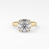 Round Cluster Lab Grown Diamond Engagement Ring