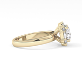 Round Cluster Lab Grown Diamond Engagement Ring