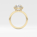Round Cluster Lab Grown Diamond Engagement Ring