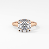 Round Cluster Lab Grown Diamond Engagement Ring