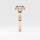 Round Cluster Lab Grown Diamond Engagement Ring