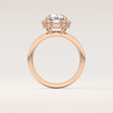 1.56 CT Round Shaped Cluster Moissanite Engagement Ring