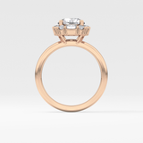 Round Cluster Lab Grown Diamond Engagement Ring