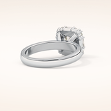 1.56 CT Round Shaped Cluster Moissanite Engagement Ring