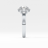 Round Cluster Lab Grown Diamond Engagement Ring