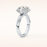 1.56 CT Round Shaped Cluster Moissanite Engagement Ring