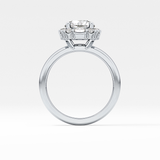 Round Cluster Lab Grown Diamond Engagement Ring