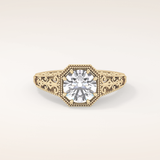 1.92 CT Round Shaped Solitaire Moissanite Engagement Ring