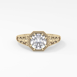 Princess Vintage Art Deco Lab Grown Diamond Engagement Ring
