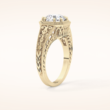 1.92 CT Round Shaped Solitaire Moissanite Engagement Ring