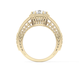 Princess Vintage Art Deco Lab Grown Diamond Engagement Ring